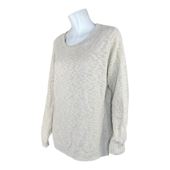 Belle Beach By Kim Gravel Crewneck Beach Sweater Sand Dune Medium NWOT - Picture 6 of 13